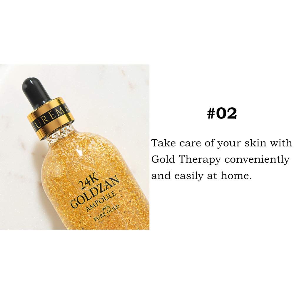 24K Goldzan Facial Serum Ampoule 99.9% Pure Gold – Anti-Aging & Brightening 100ml | ALL BAZAR