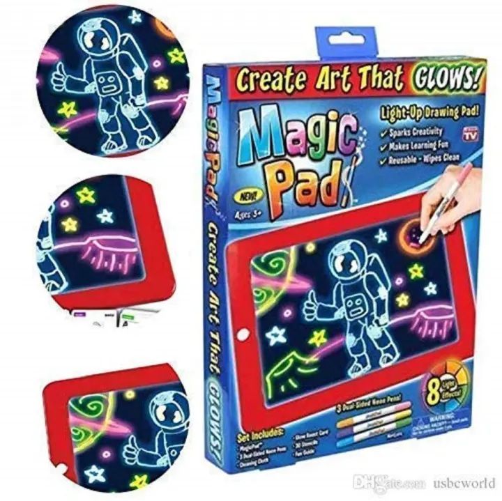 3D Magic Light-Up Drawing Pad for Kids | Educational Writing & Sketch Tablet – ALL BAZAR