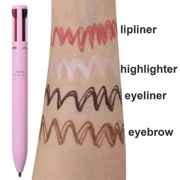 4-in-1 Waterproof Makeup Pen – Eyebrow, Eyeliner, Lip Liner & Highlighter | ALL BAZAR