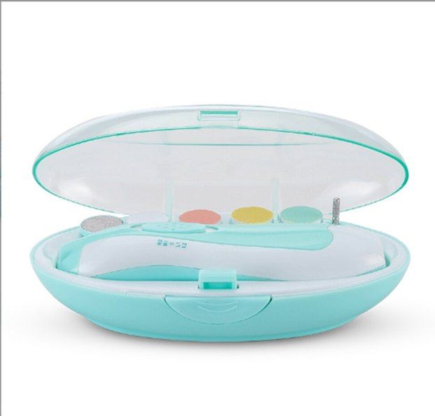 🍼 6 in 1 Electric Baby Nail Trimmer Kit – Safe Nail Grinder & Care Set – Blue/Pink | ALL BAZAR