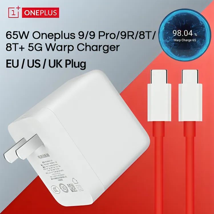 65W WARP Charger for OnePlus (All Models) with USB-C Fast Charging Cable | ALL BAZAR