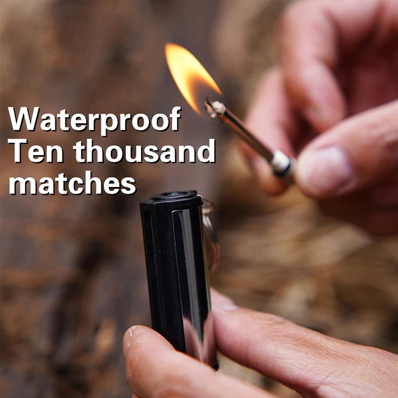 Portable Metal Waterproof Permanent Lighter Keychain – Outdoor Camping Survival Tool | ALL BAZAR