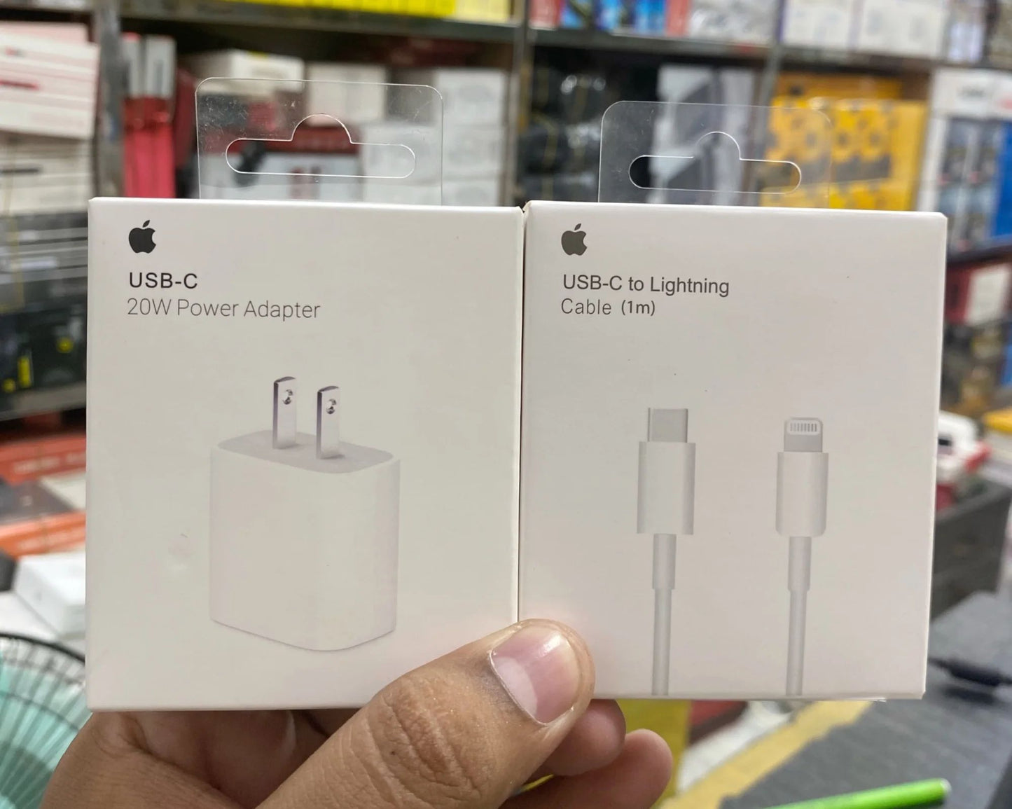 Apple 20W USB-C Power Adapter + 1M Type-C to Lightning Cable – Fast Charger for iPhone & iPad | ALL BAZAR