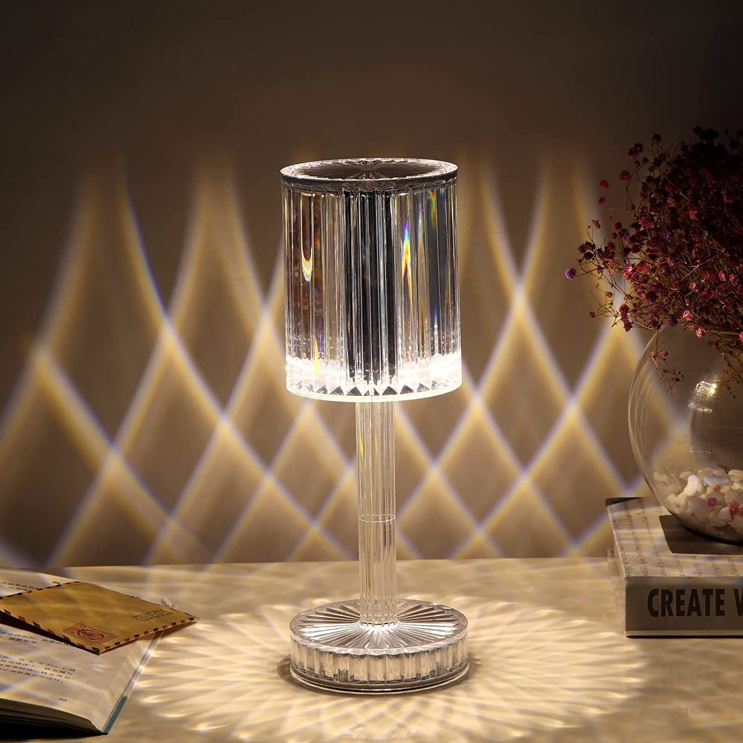 Modern Crystal Glass Desk Lamp – Elegant Bedroom & Living Room Bedside Lighting | ALL BAZAR