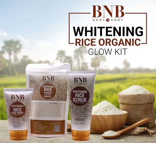 Pack of 3 – BNB Rice Extract Bright & Glow Kit with Golden Cap & Box | ALL BAZAR