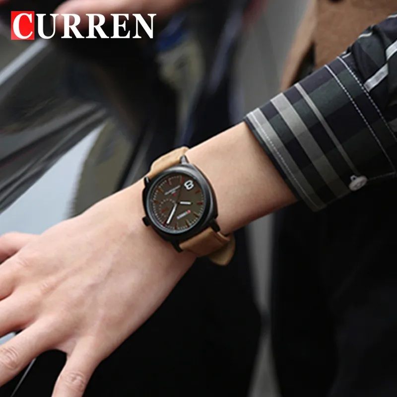 Curren Men’s Watch – Black Dial with Brown Strap | 2023 Collection | ALL BAZAR