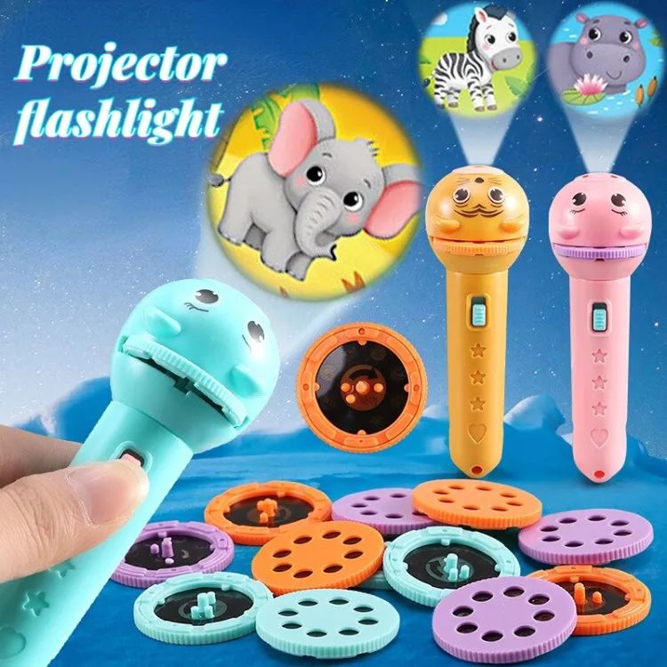 🔦 Flashlight Projector Torch for Kids – 24 Image Story Lamp | ALL BAZAR