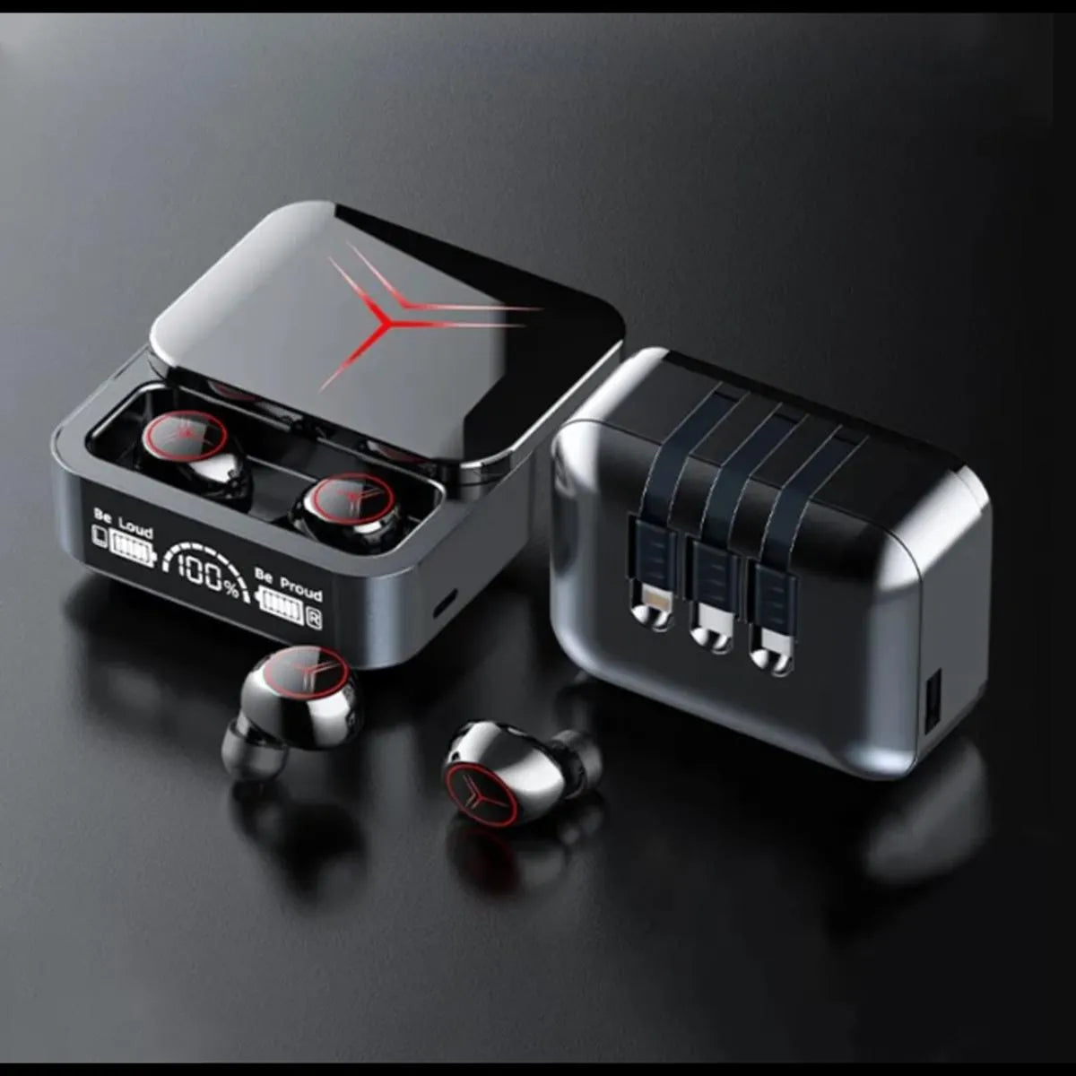 M88 Plus TWS Wireless Earbuds – LED Display, 120H Battery, Type-C, HIFI Stereo Earphones with Power Bank | ALL BAZAR