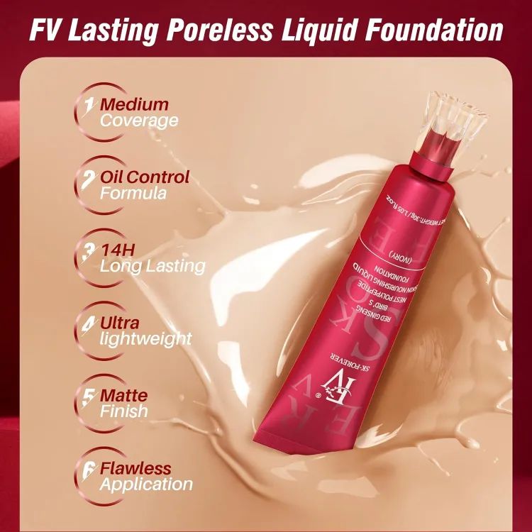 FV Liquid Foundation – Oil Control, Waterproof & Hydrating Makeup Base | ALL BAZAR