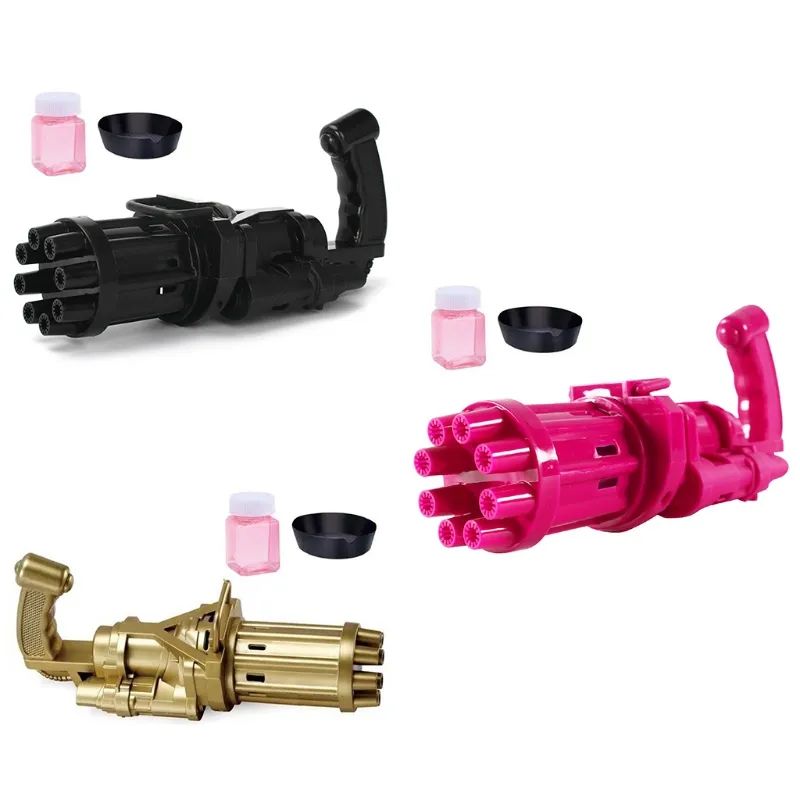 🫧 Kids Automatic Bubble Gatling Gun | Summer Soap Bubble Machine | Outdoor Fun Toy