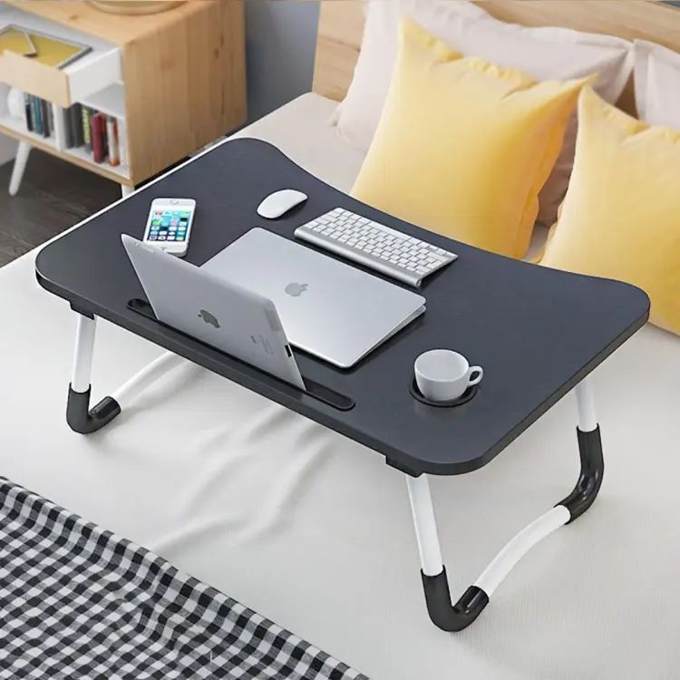 Foldable Laptop Table with Cup & Tab Holder – Multipurpose Bed & Study Desk | ALL BAZAR
