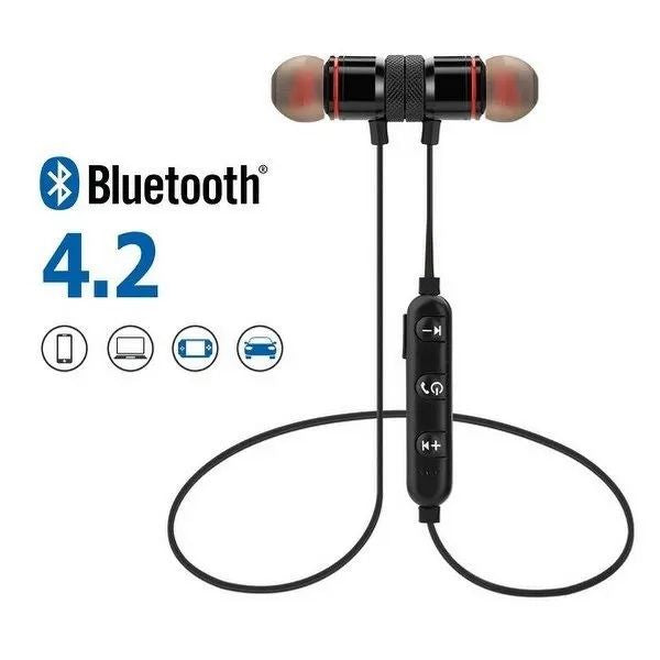 Magnetic Bluetooth Wireless Stereo Sports In-Ear Handsfree – Original Wireless Headset with Mic | ALL BAZAR