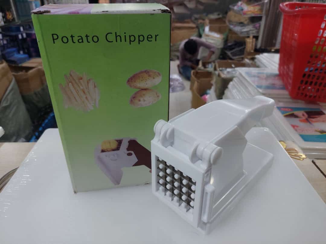 Manual Hand Press Potato Slicer – French Fries & Chips Maker Vegetable Cutter | ALL BAZAR