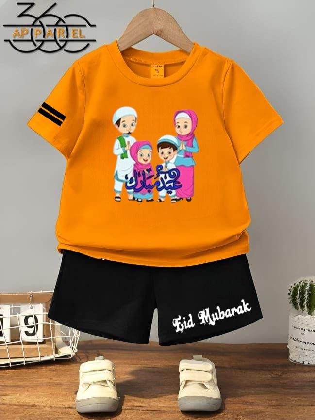 Eid Kids T-Shirt & Shorts Set – Customizable | New Festive Collection – ALL BAZAR