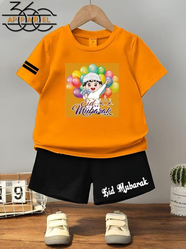 Eid Kids T-Shirt & Shorts Set – Customizable | New Festive Collection – ALL BAZAR