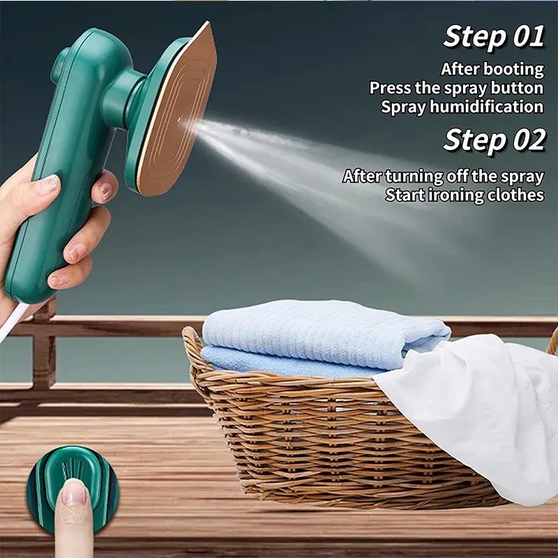 Professional Portable Mini Electric Steam Iron | Handheld Garment Steamer for Clothes – ALL BAZAR