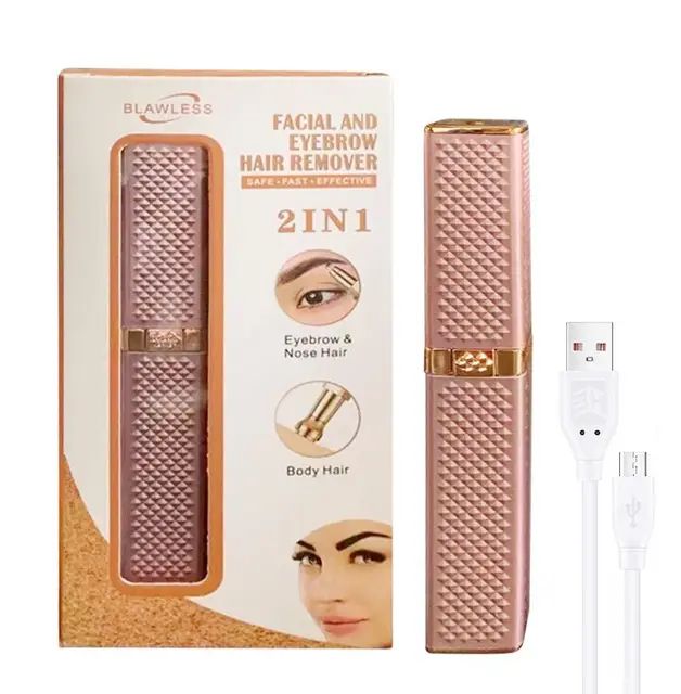 Rechargeable 2-in-1 Women’s Hair Remover & Facial Trimmer – Painless Beauty Tool | ALL BAZAR