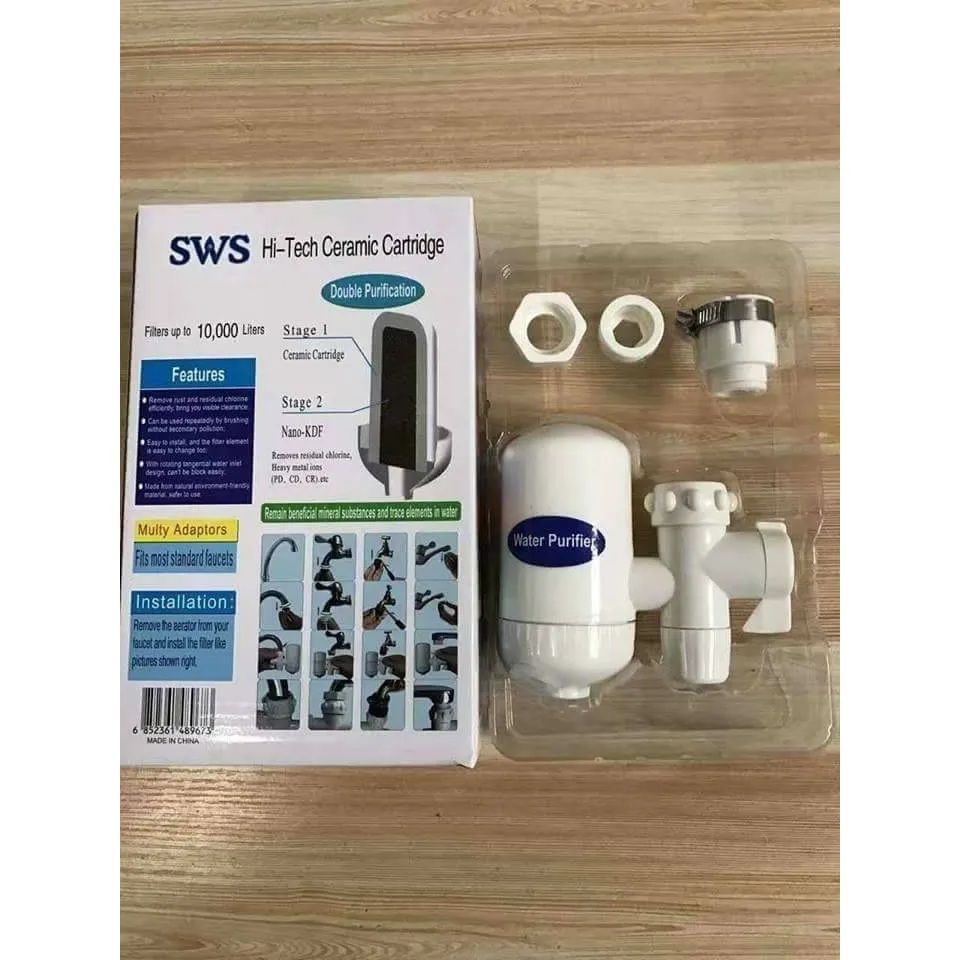 SWS Ceramic Cartridge Tap Water Filter – Faucet Purifier for Clean & Safe Drinking Water | ALL BAZAR