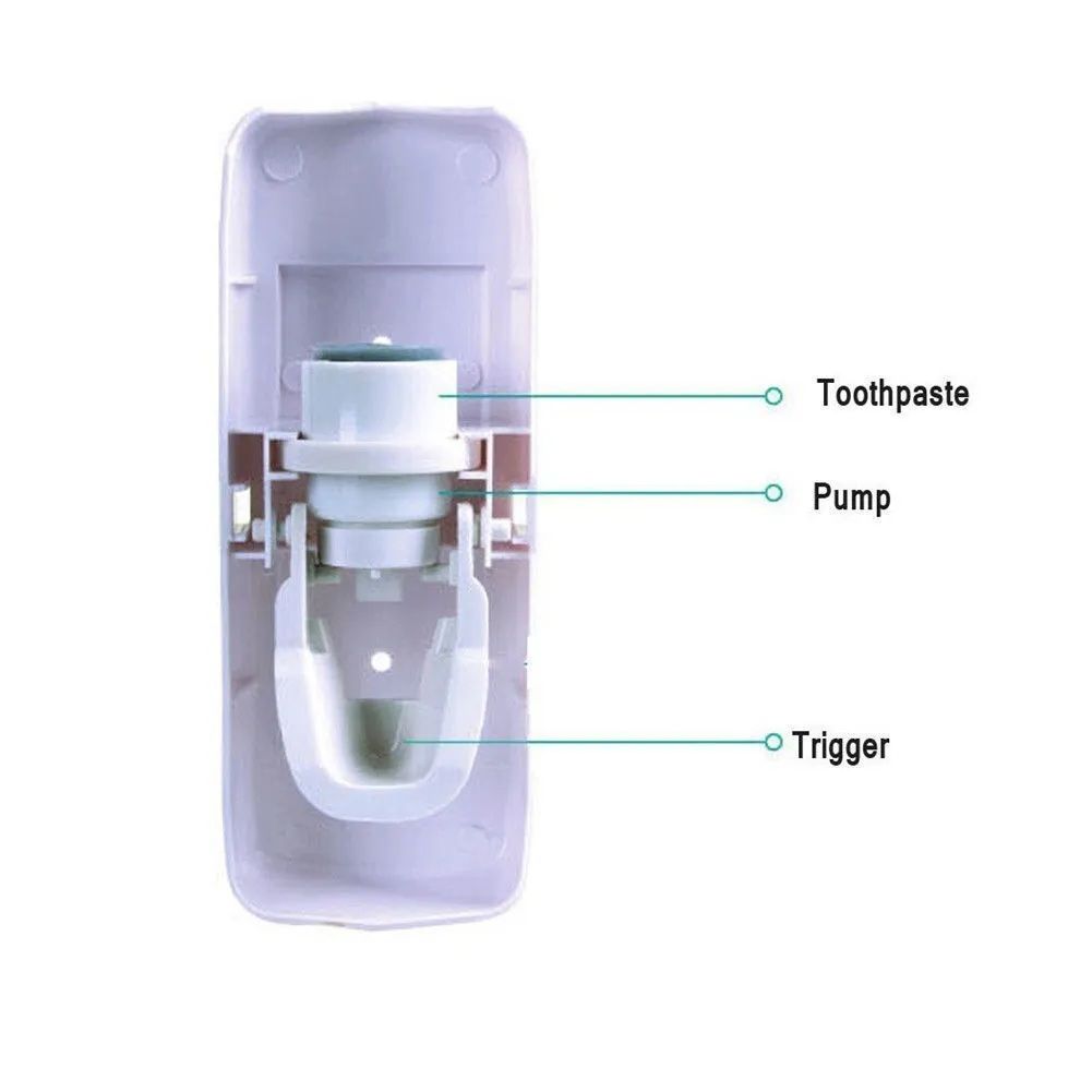 Automatic Toothpaste Dispenser with 5 Brush Holder – Wall Mounted Hands-Free Toothpaste Holder | ALL BAZAR