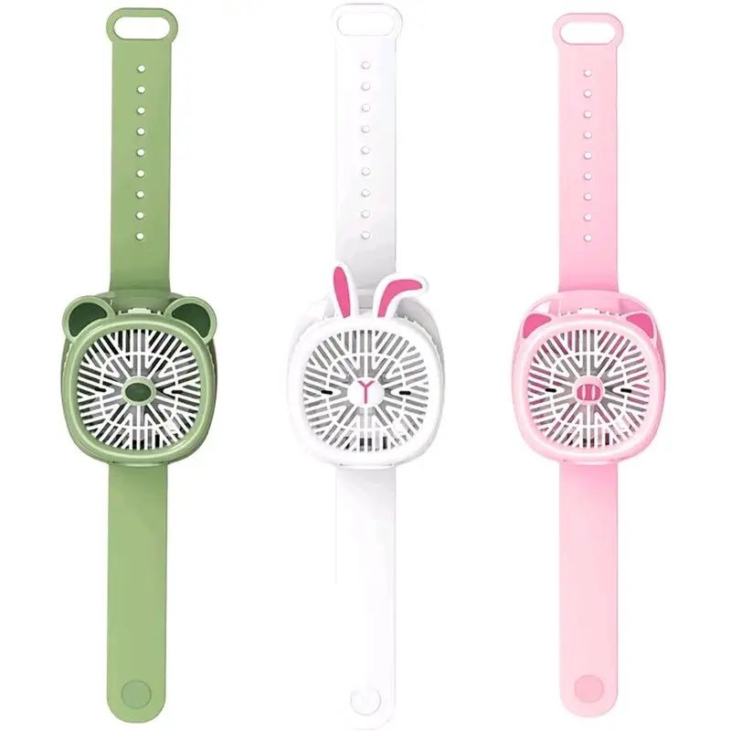 🧊 Cool & Cute Cartoon Fan Watch for Kids – 3-Speed Rechargeable Wrist Fan | ALL BAZAR