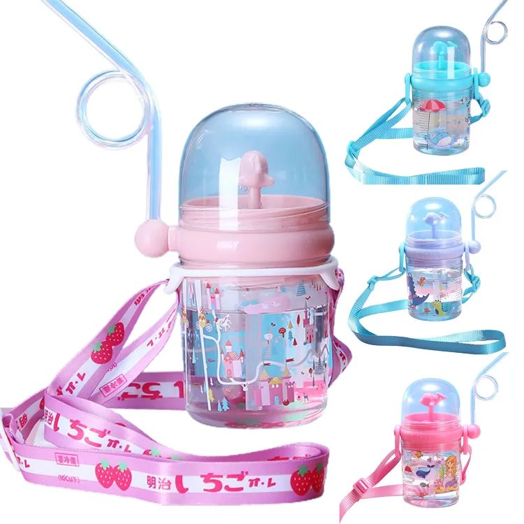 🐳 Kids Whale Spray Water Cup with Strap & Straw – Drop-Proof | ALL BAZAR