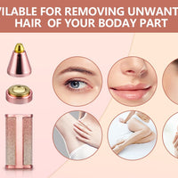 2-in-1 Rechargeable Eyebrow Trimmer & Facial Hair Remover with LED Light | ALL BAZAR