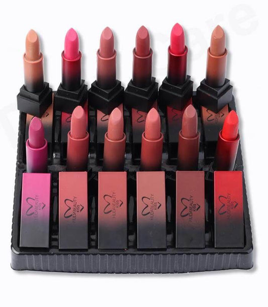 12 Pcs Huda Beauty Kiss Lipstick Set | Long-Lasting & Matte Finish | ALL BAZAR