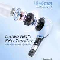 Air39 Wireless Transparent Bluetooth Gaming Earbuds – LED Display, Super Bass, HD Calling | ALL BAZAR