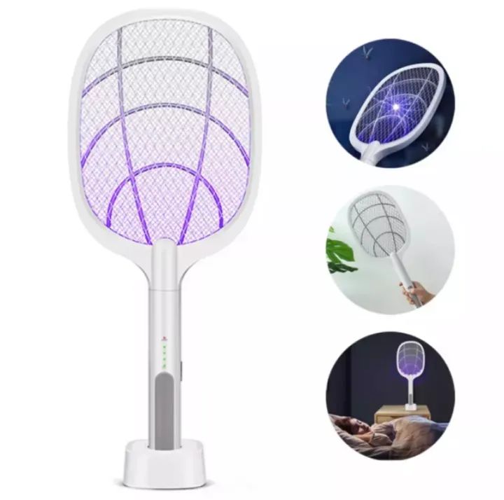 2 in 1 Rechargeable Mosquito Bat Racket & Insect Killer Lamp | ALL BAZAR