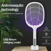2 in 1 Rechargeable Mosquito Bat Racket & Insect Killer Lamp | ALL BAZAR