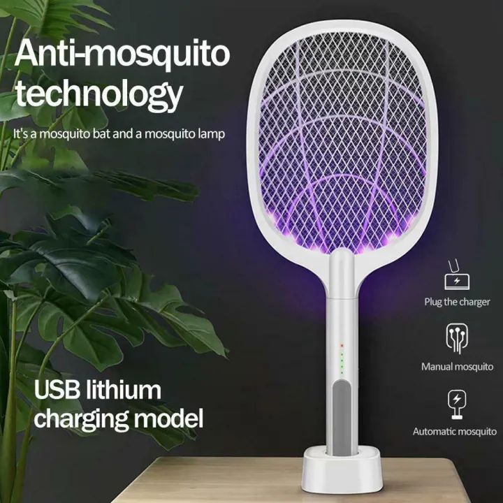 2 in 1 Rechargeable Mosquito Bat Racket & Insect Killer Lamp | ALL BAZAR