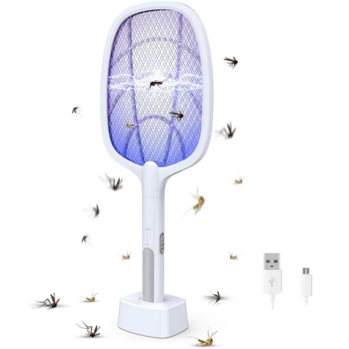 2 in 1 Rechargeable Mosquito Bat Racket & Insect Killer Lamp | ALL BAZAR