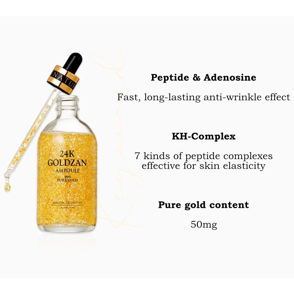24K Goldzan Facial Serum Ampoule 99.9% Pure Gold – Anti-Aging & Brightening 100ml | ALL BAZAR