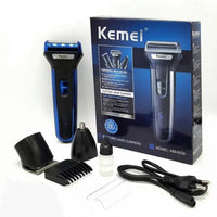 Kemei 3-in-1 Professional Hair, Beard & Nose Trimmer – Rechargeable | ALL BAZAR