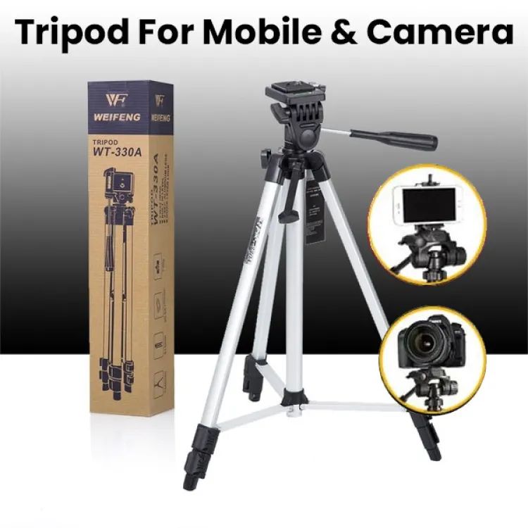 53” Tripod Stand – Lightweight & Adjustable Camera & Mobile Stand | ALL BAZAR