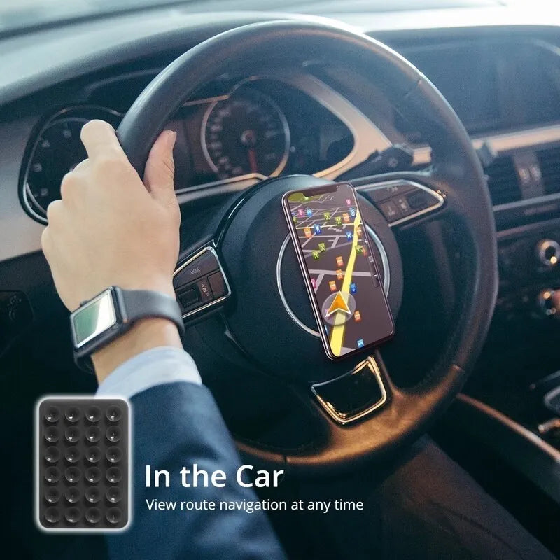 4-Silicone Suction Pad Phone Holder – Self-Adhesive Rubber Sucker for VR & Mobile Accessories | ALL BAZAR