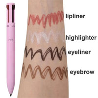 4-in-1 Waterproof Makeup Pen – Eyebrow, Eyeliner, Lip Liner & Highlighter | ALL BAZAR