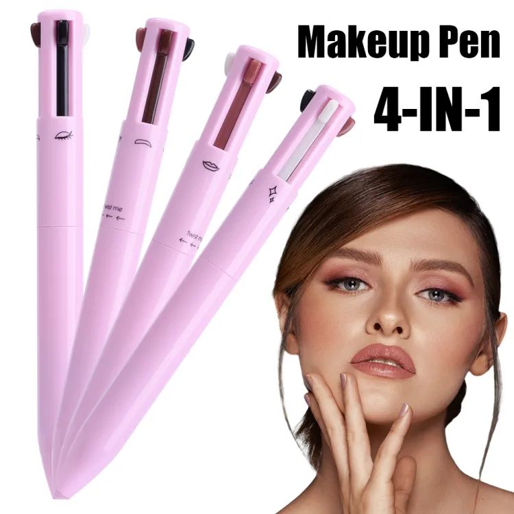 4-in-1 Waterproof Makeup Pen – Eyebrow, Eyeliner, Lip Liner & Highlighter | ALL BAZAR