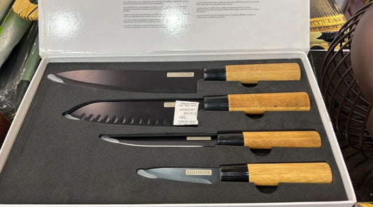 4Pcs Japanese Zillinger Knife Set – Premium Sharp Kitchen Knives | ALL BAZAR