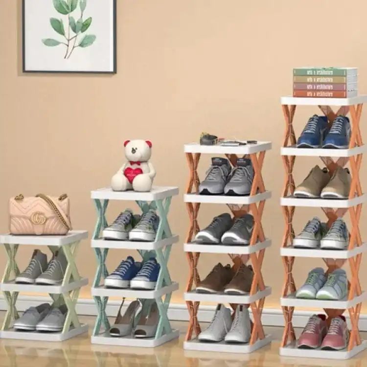 5-Layer Stackable Shoe Storage Rack & Bookshelf Organizer – Vertical Space Saver | ALL BAZAR