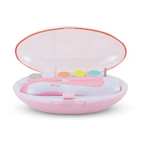 🍼 6 in 1 Electric Baby Nail Trimmer Kit – Safe Nail Grinder & Care Set – Blue/Pink | ALL BAZAR