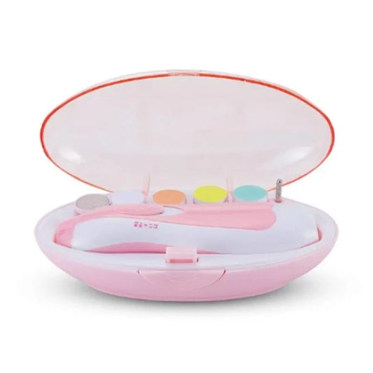 🍼 6 in 1 Electric Baby Nail Trimmer Kit – Safe Nail Grinder & Care Set – Blue/Pink | ALL BAZAR