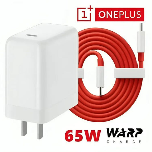 65W WARP Charger for OnePlus (All Models) with USB-C Fast Charging Cable | ALL BAZAR