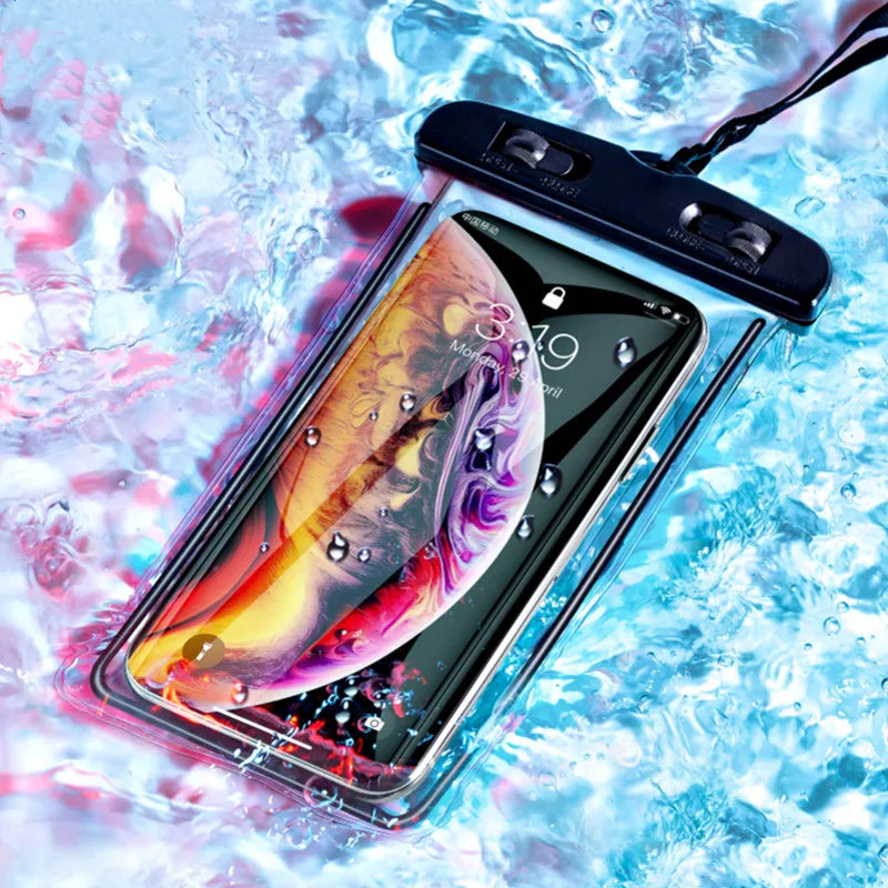 4-Universal Mobile Phone Waterproof Bag – Transparent 3-Layer Sealed Case, Dustproof & Underwater Pouch | ALL BAZAR