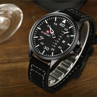 NAVIFORCE Waterproof Military Quartz Watch with Leather Strap – White | ALL BAZAR