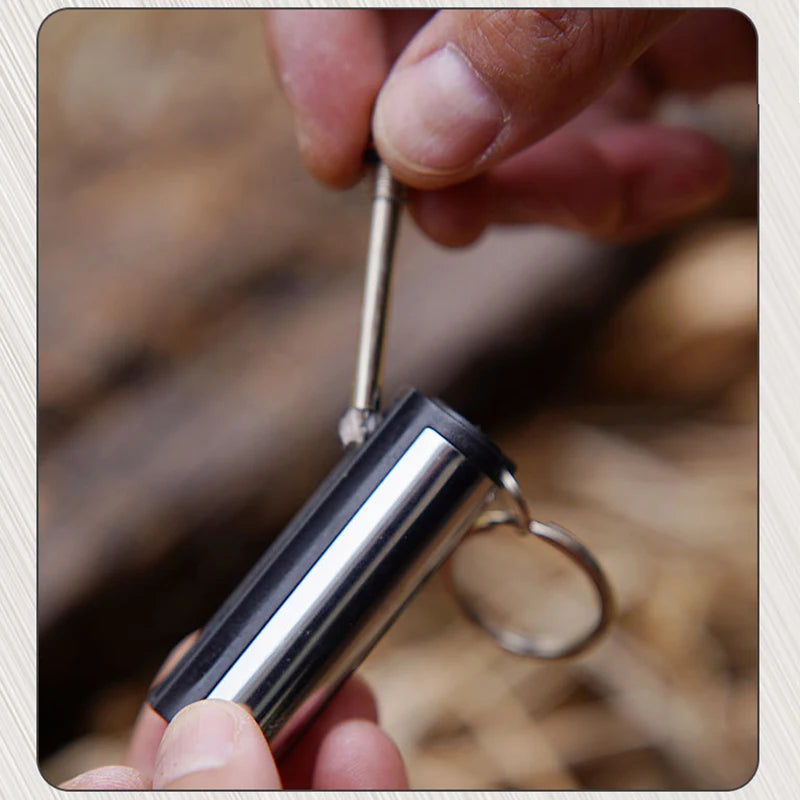 Portable Metal Waterproof Permanent Lighter Keychain – Outdoor Camping Survival Tool | ALL BAZAR