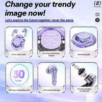 Air39 Wireless Transparent Bluetooth Gaming Earbuds – LED Display, Super Bass, HD Calling | ALL BAZAR