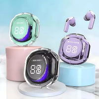 Air39 Wireless Transparent Bluetooth Gaming Earbuds – LED Display, Super Bass, HD Calling | ALL BAZAR