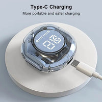 Air39 Wireless Transparent Bluetooth Gaming Earbuds – LED Display, Super Bass, HD Calling | ALL BAZAR