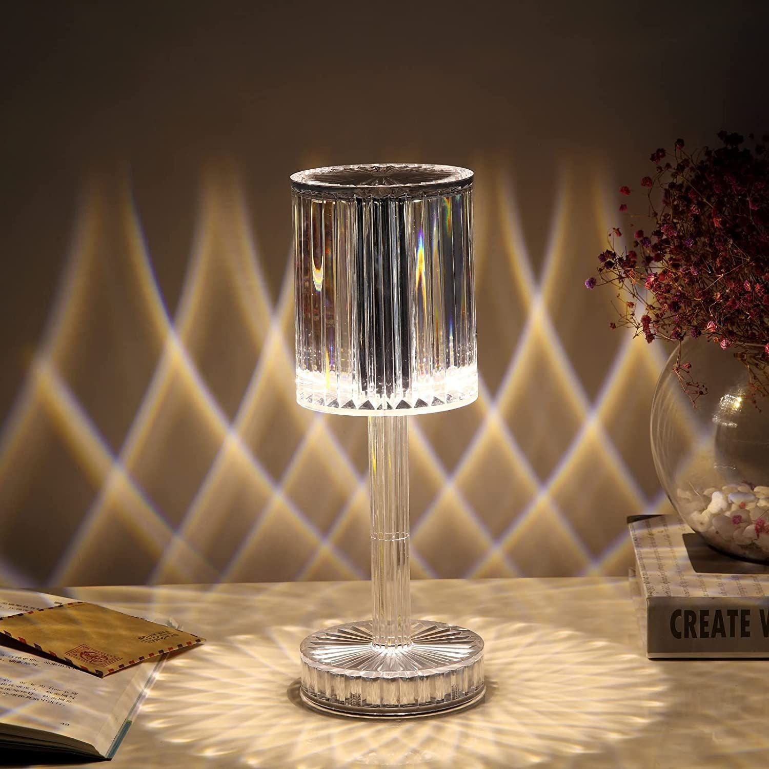 Modern Crystal Glass Desk Lamp – Elegant Bedroom & Living Room Bedside Lighting | ALL BAZAR